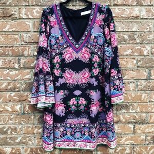 Sent to thredUP EUC Bell Sleeve Patterned Flying Tomato Dress